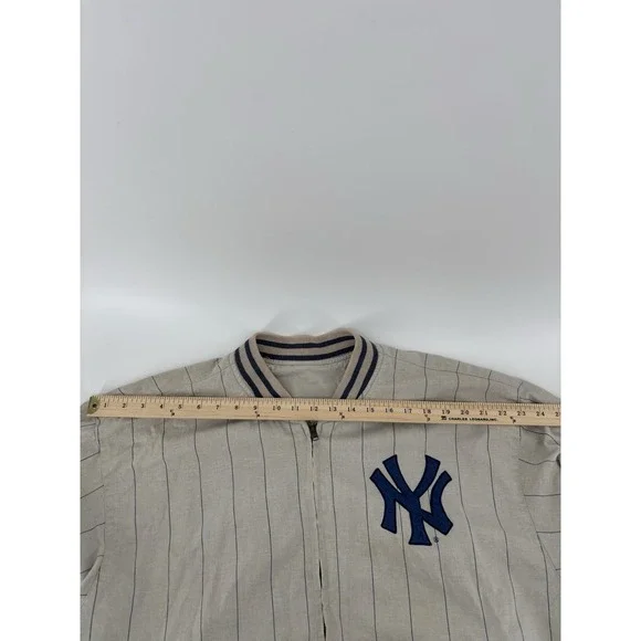 Vtg Mirage 90s Yankees 1961 Jacket Mens L Cooperstown Collection Reversible
